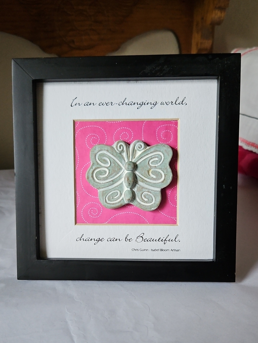 Art Collector - Isabel Bloom Framed Butterfly Sculpture -Change Can Be Beautiful